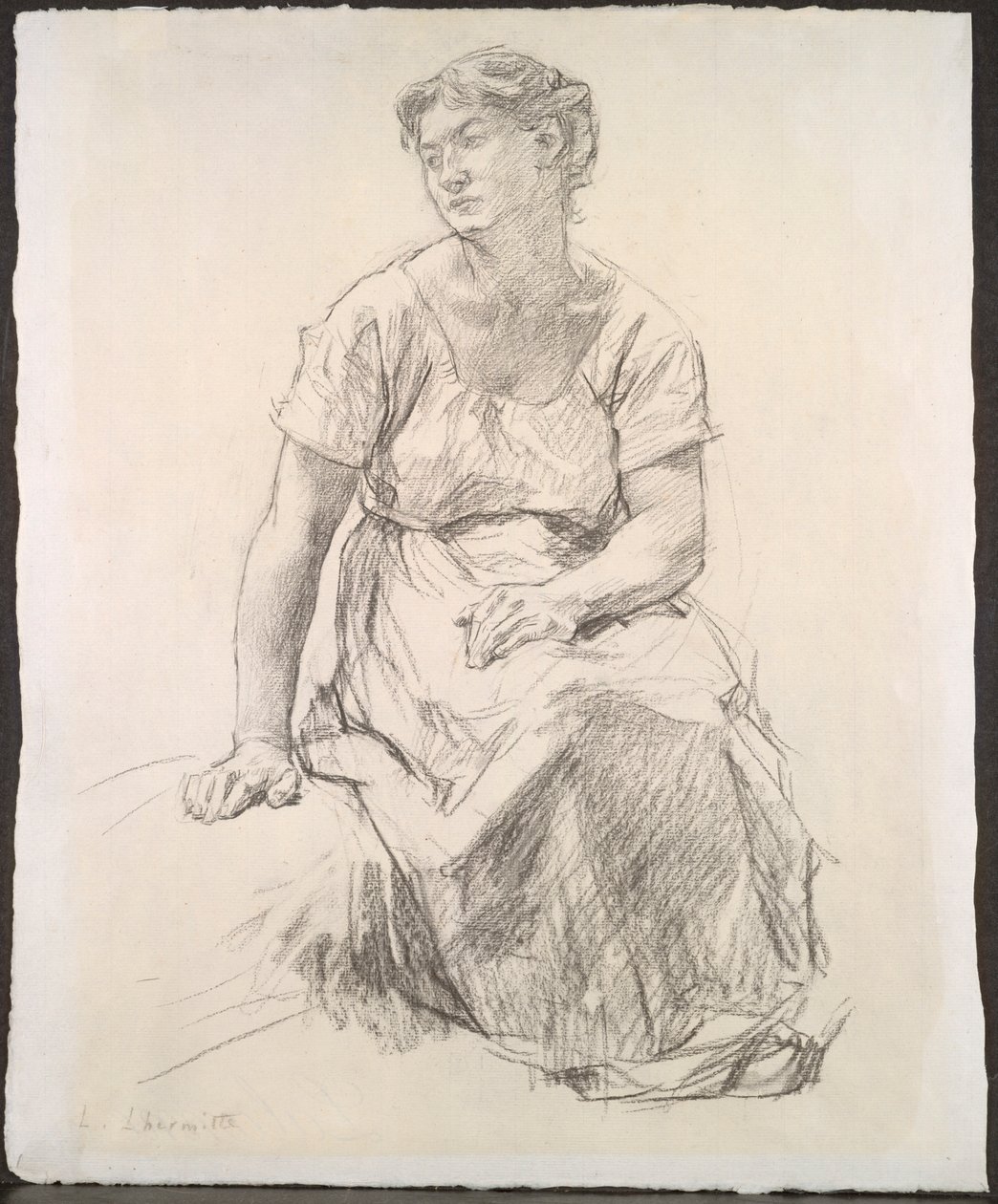 Camponesa sentada, c. 1885 de Leon Augustin Lhermitte