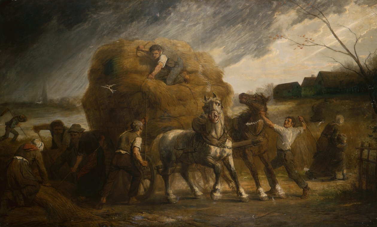 A aproximação da tempestade (óleo sobre tela) de Leon Augustin Lhermitte