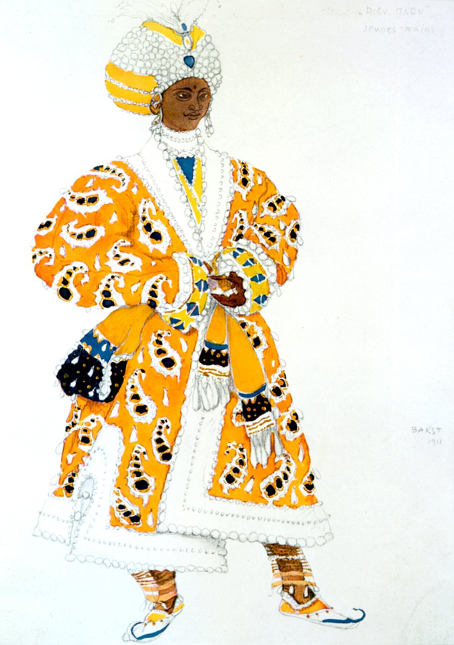 Um jovem rajá, figurino de balé, 1911 de Leon Bakst