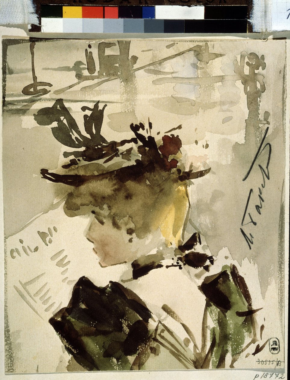 Uma mulher a ler de Leon Bakst