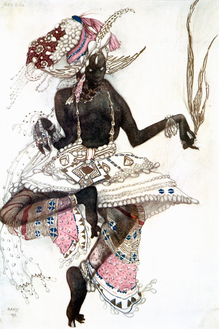 Figurino de Bayadere para O Deus Azul O Deus Azul, 1911 de Leon Bakst