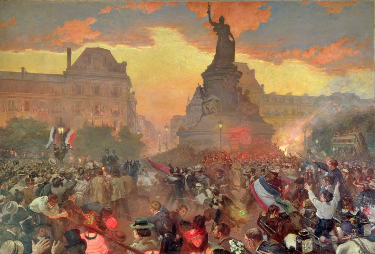 Carnaval em Paris em honra da marinha russa, 5 de outubro de 1893, 1900 de Leon Bakst
