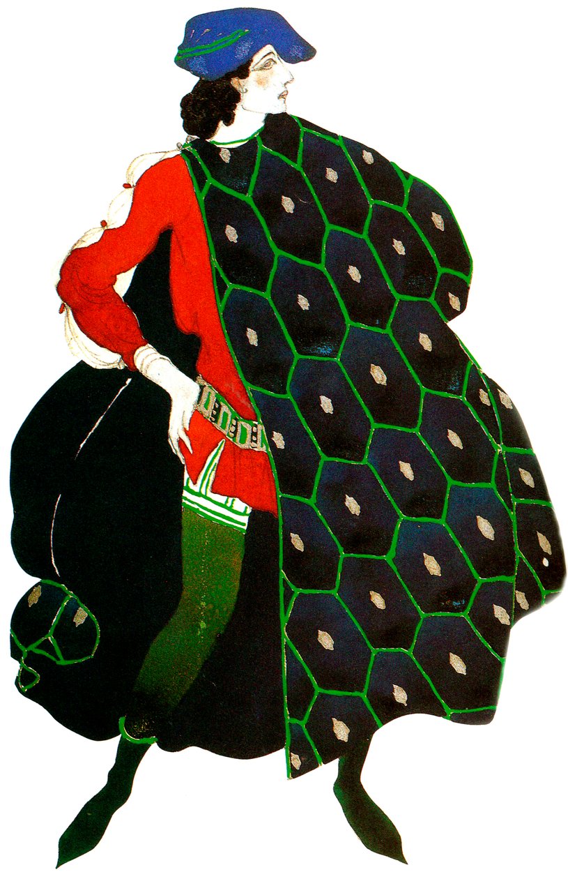 Figurino do balé Gabriele dAnnunzios O Martírio de São Sebastião, c1911 de Leon Bakst
