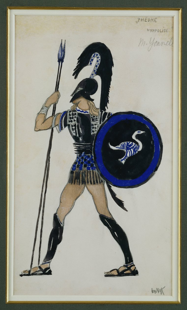 Figurino para Hipólito em "Phaedre" de Leon Bakst