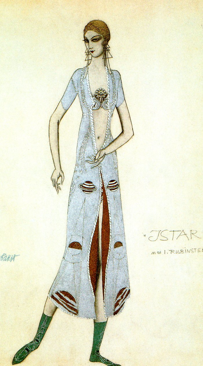 Figurino de Ida Rubinstein como Ishtar, 1924. de Leon Bakst