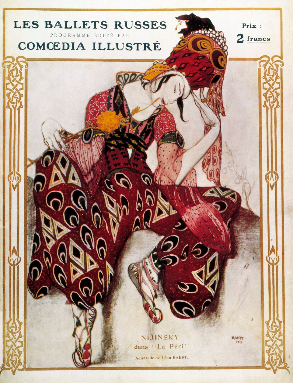 Desenho de figurino para Nijinsky no ballet 
