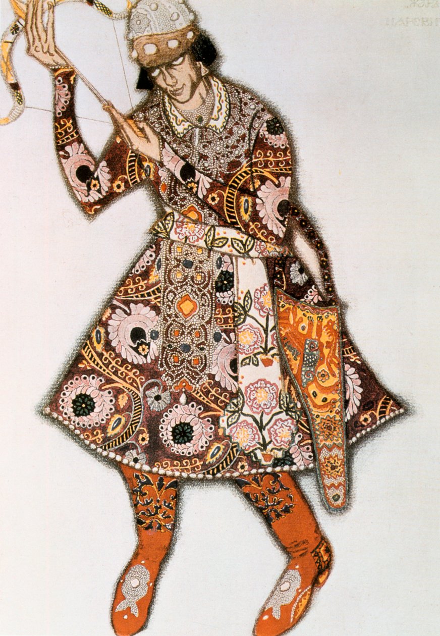 Figurino para um balé de Igor Stravinsky, 1913 de Leon Bakst