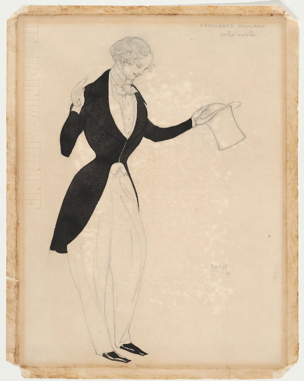 Figurino para o balé Carnaval de R. Schumann, 1910 de Leon Bakst