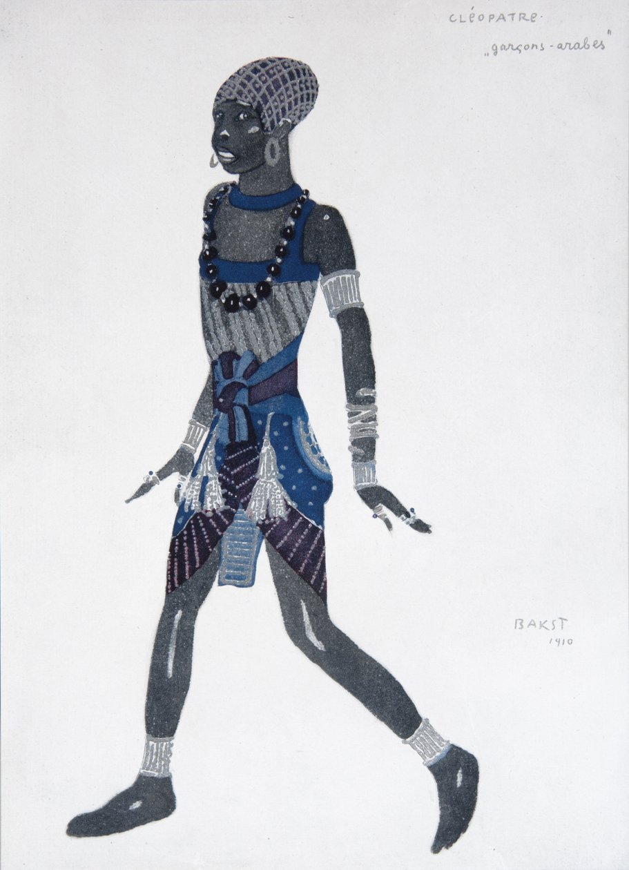 Figurino do balé Cléopatre, 1909 de Leon Bakst