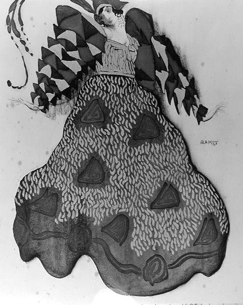 Desenho de figurino para o ballet 