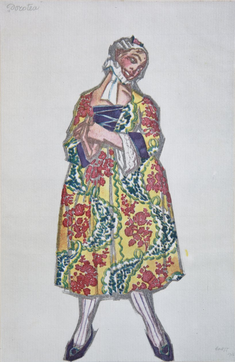 Figurinos para o balé Mulheres de bom humor por C. Goldoni, 1917 de Leon Bakst