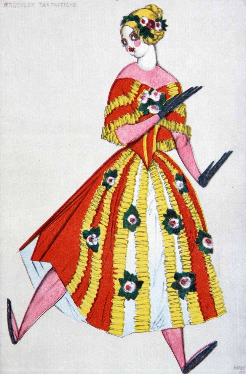 Figurino do balé The Magic Toy Shop de G. Rossini, 1919 de Leon Bakst