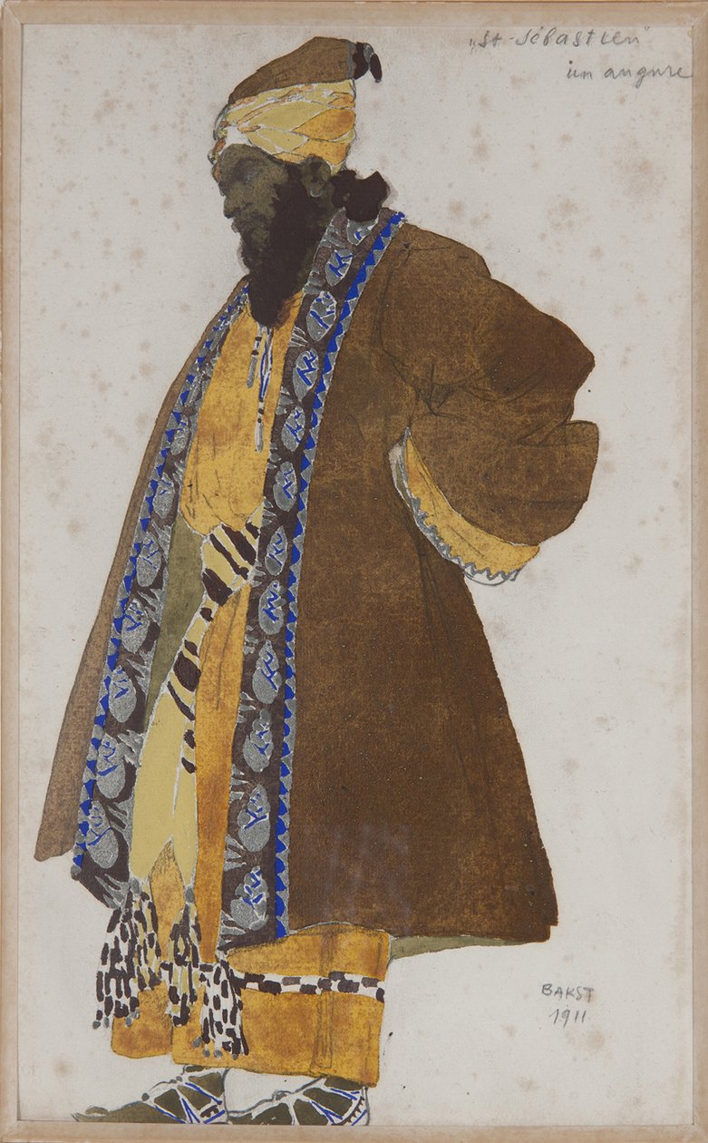 Figurino da peça O Martírio de São Sebastião, de Gabriele DAnnuzio, 1911 de Leon Bakst