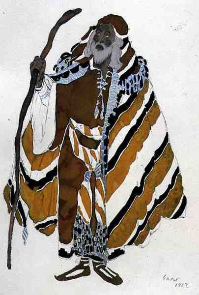 Traje para o Velho em Amarelo, de O Mártir de São Sebastião de Leon Bakst