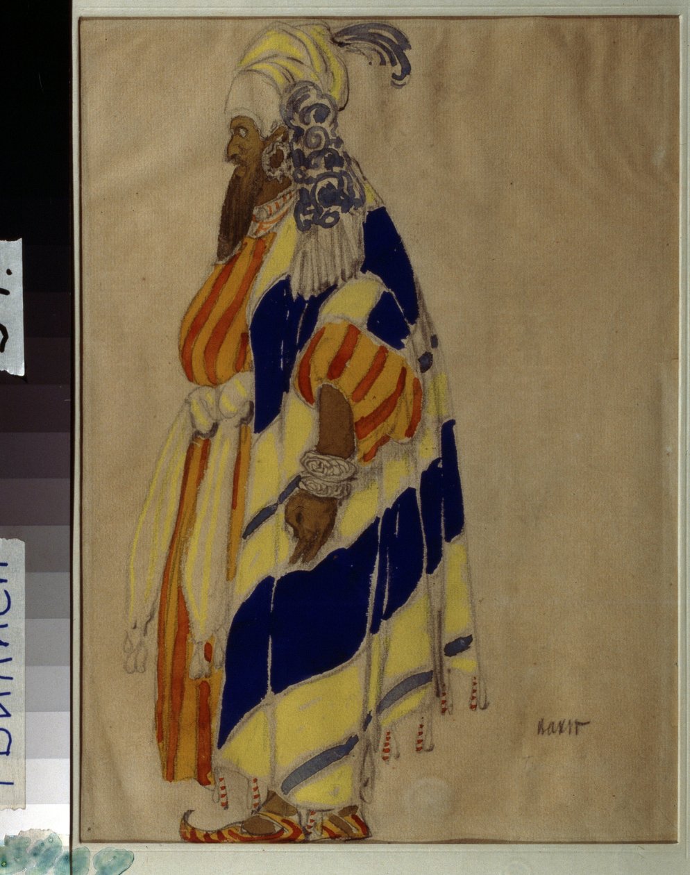 Dessin de costume para o ballet "Islamey" de Mily (Mili, Milli) Alexeyevich Balakirev (1837-1910). Dessin de Leon Bakst (1866-1924). Tempera sur papier State Georgian Art Museum, Tiflis (Tbilisi). de Leon Bakst