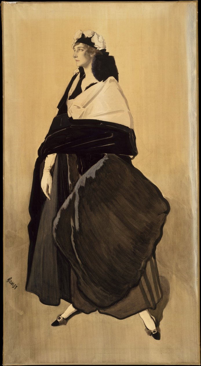 Ida Rubinstein - Retrato da dançarina russa Ida Rubinstein de Leon Bakst