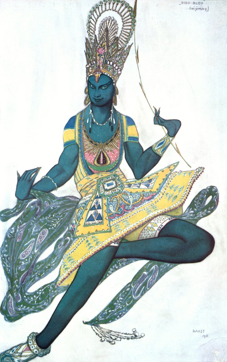 O Deus Azul O Deus Azul, figurino de balé, 1911 de Leon Bakst