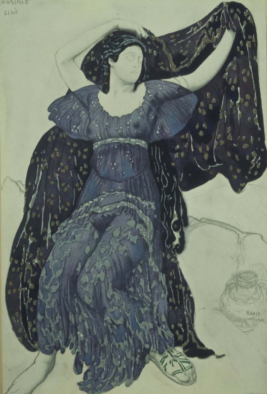 Eco da ninfa. Figurino do ballet Narcisse de N. Tcherepnin, 1911 de Leon Bakst