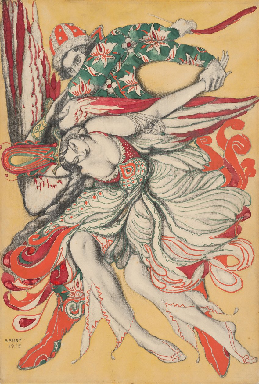 Desenho de cartaz para o ballet The Firebird (L