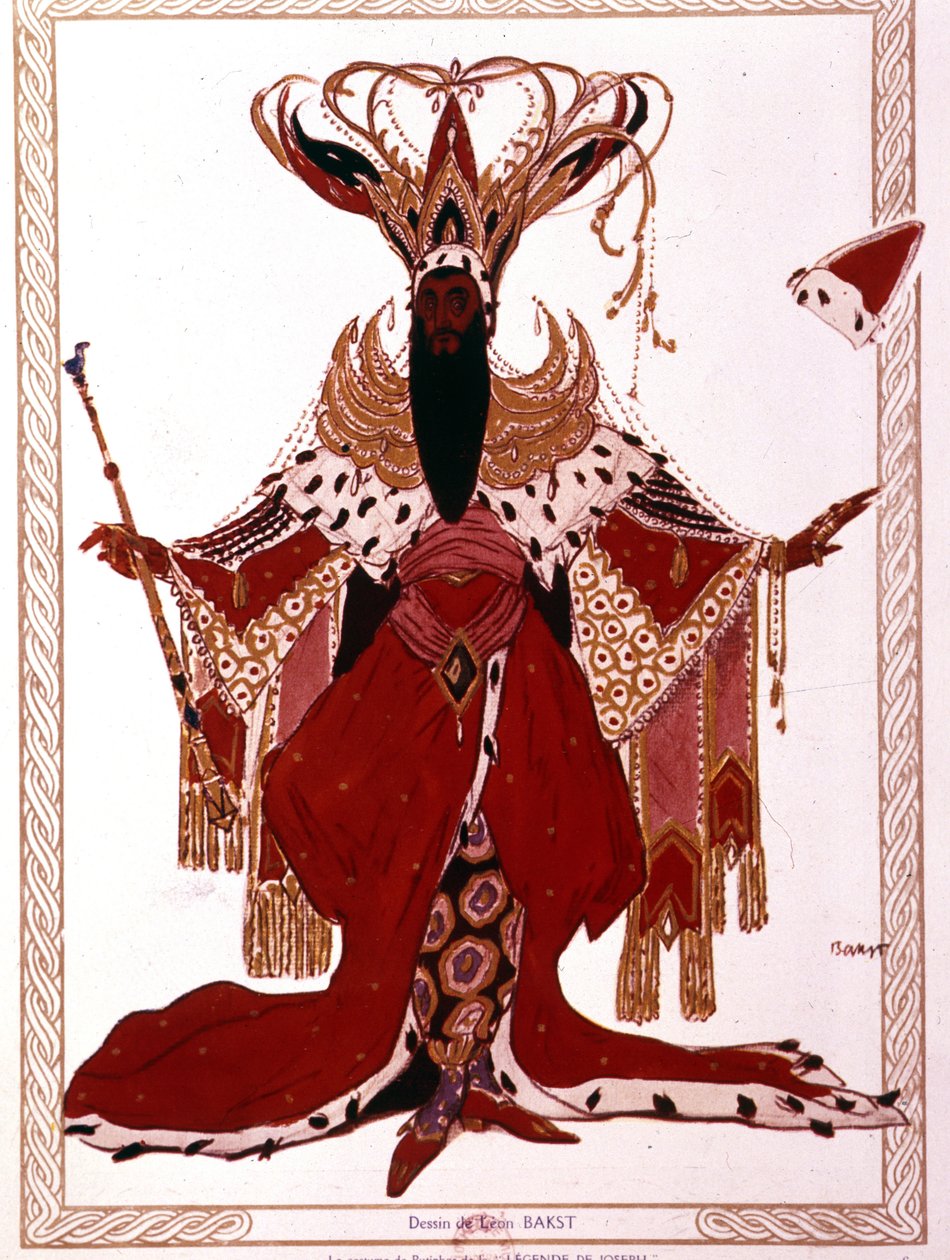 Richard Strauss "The Legend of Joseph" Paris Opera, Maio de 1914. Fantasia de Leon Bakst de Leon Bakst