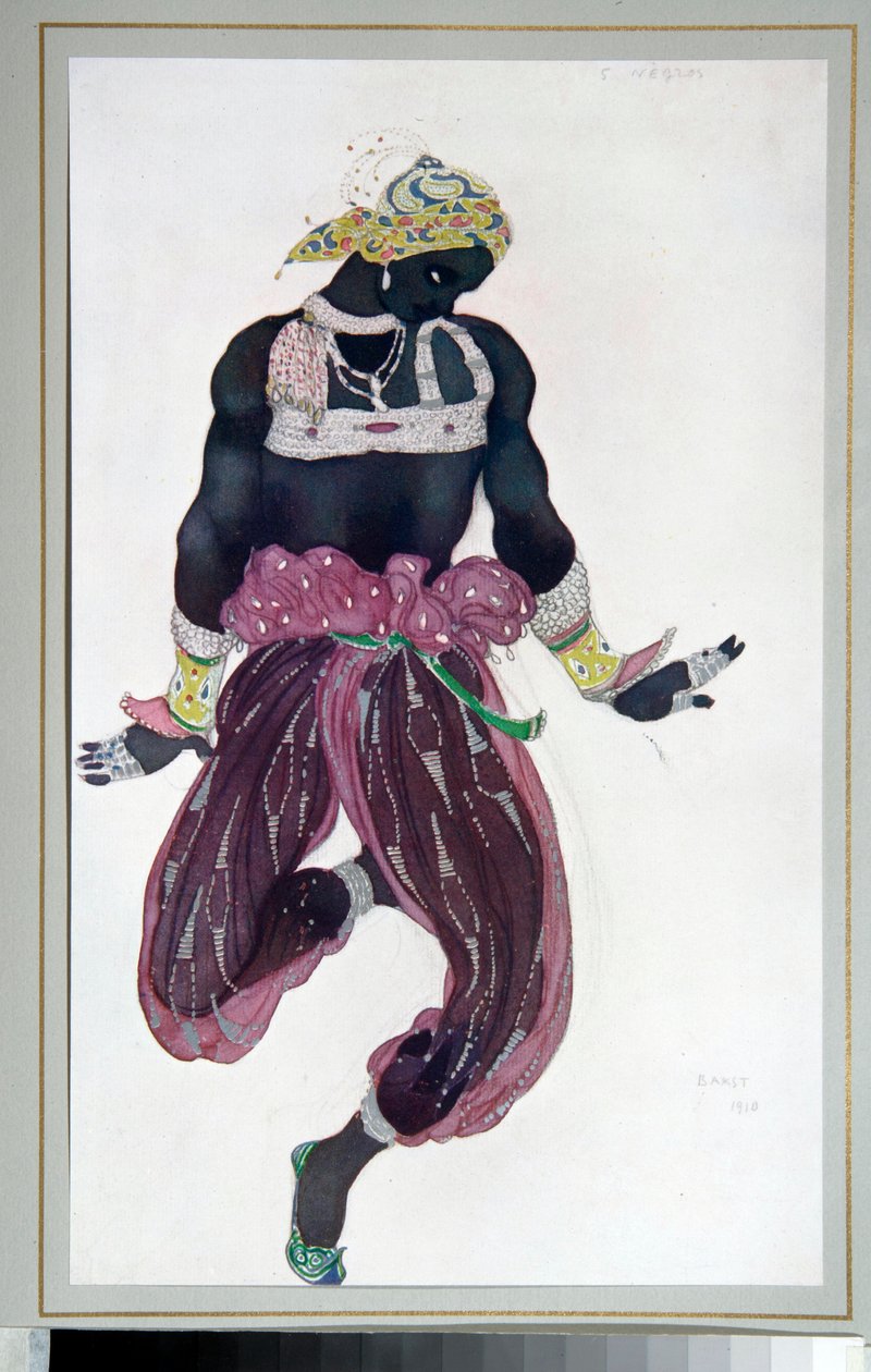 Ballet Russo : desenho para o ballet "Sheherazade" dirigido por Michel Fokine de Leon Bakst