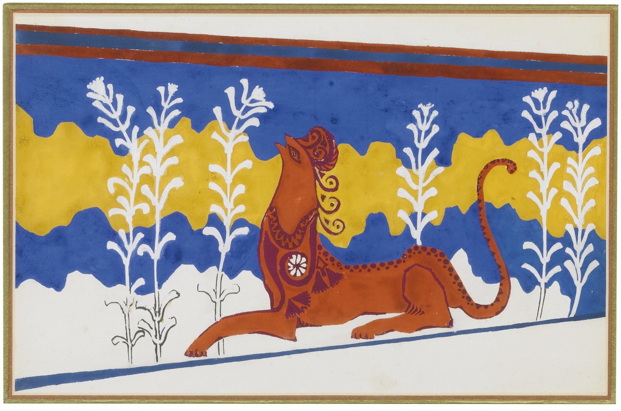 Cenografia para o Ballet Phèdre, ca 1923 de Leon Bakst