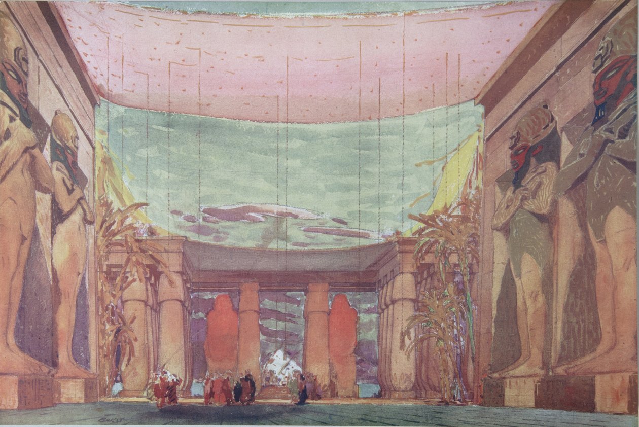 Cenografia para o balé Cléopatre, 1909 de Leon Bakst