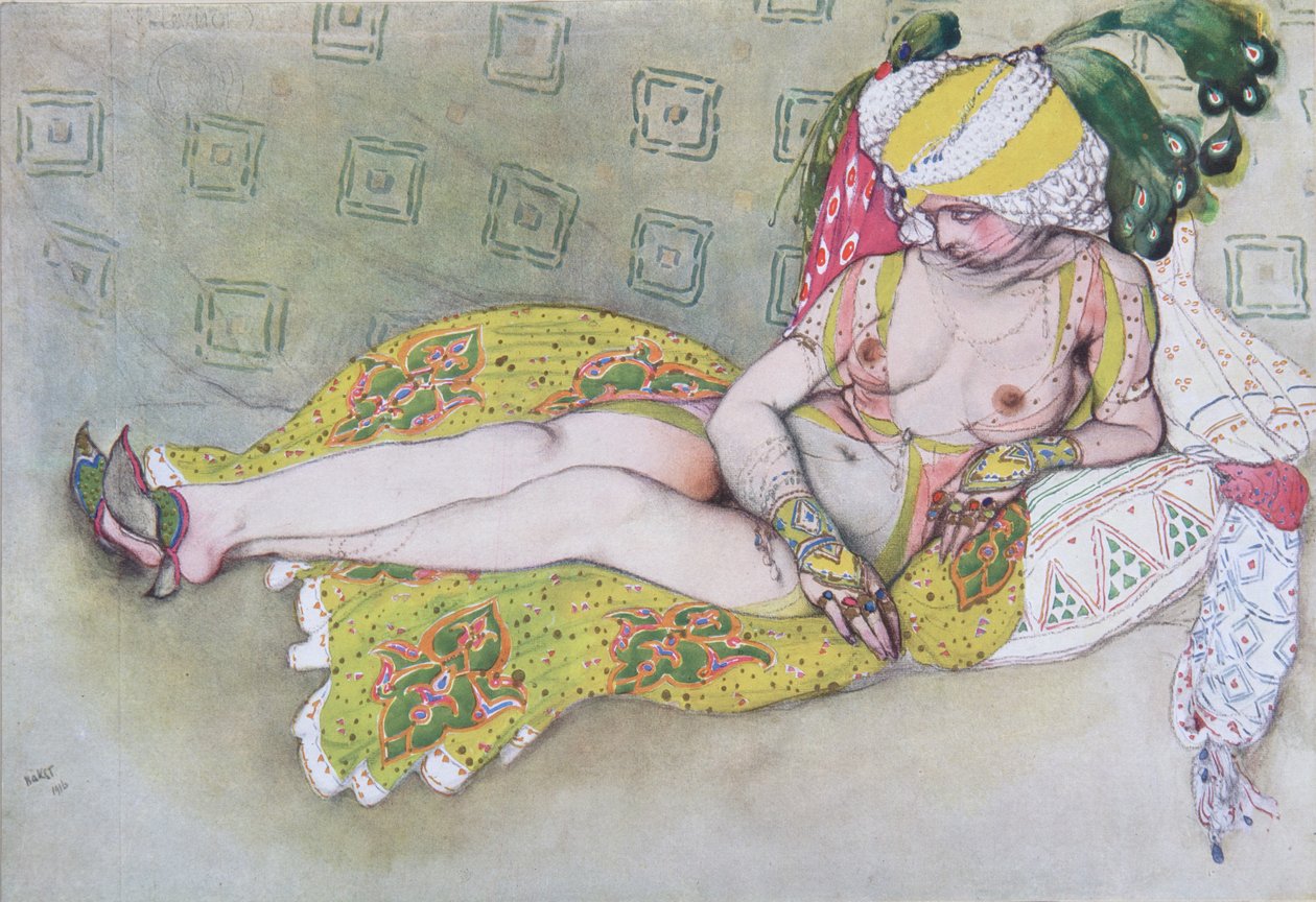 A esposa amarela dos sultões, 1916 de Leon Bakst