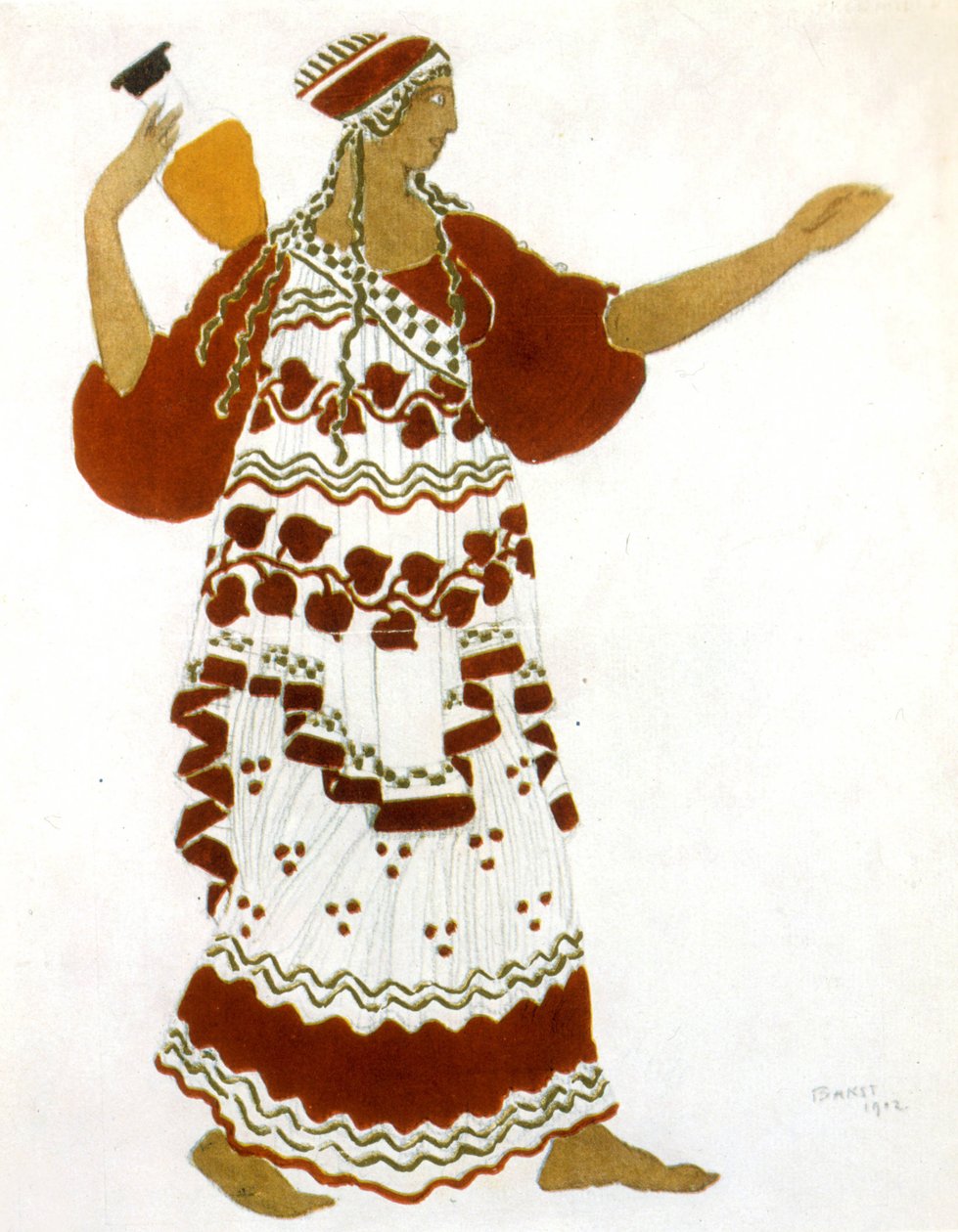 A tarde de uma fauna de Claude Debussy, fantasia de Léon Bakst de Leon Bakst