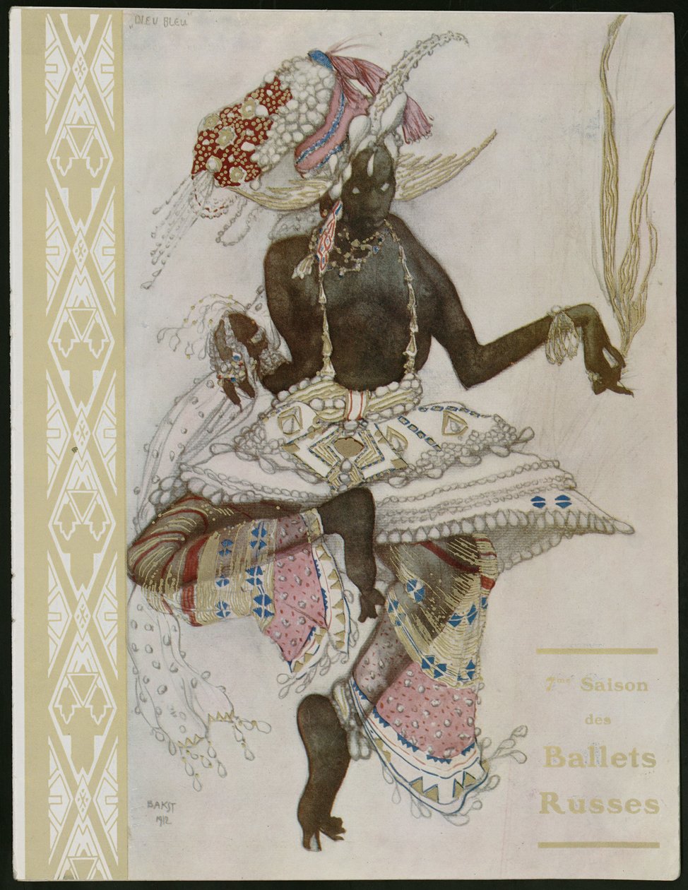Página de rosto do programa Souvenir para Ballets Russes de Leon Bakst