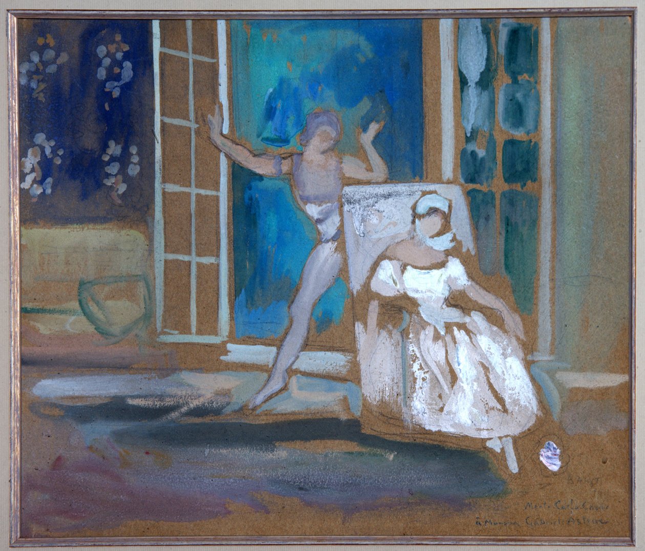 Vaslav Nijinsky (1889-1950) e Tamara Karsavina (1885-1978) no ballet "Le spectre de la rose". de Leon Bakst