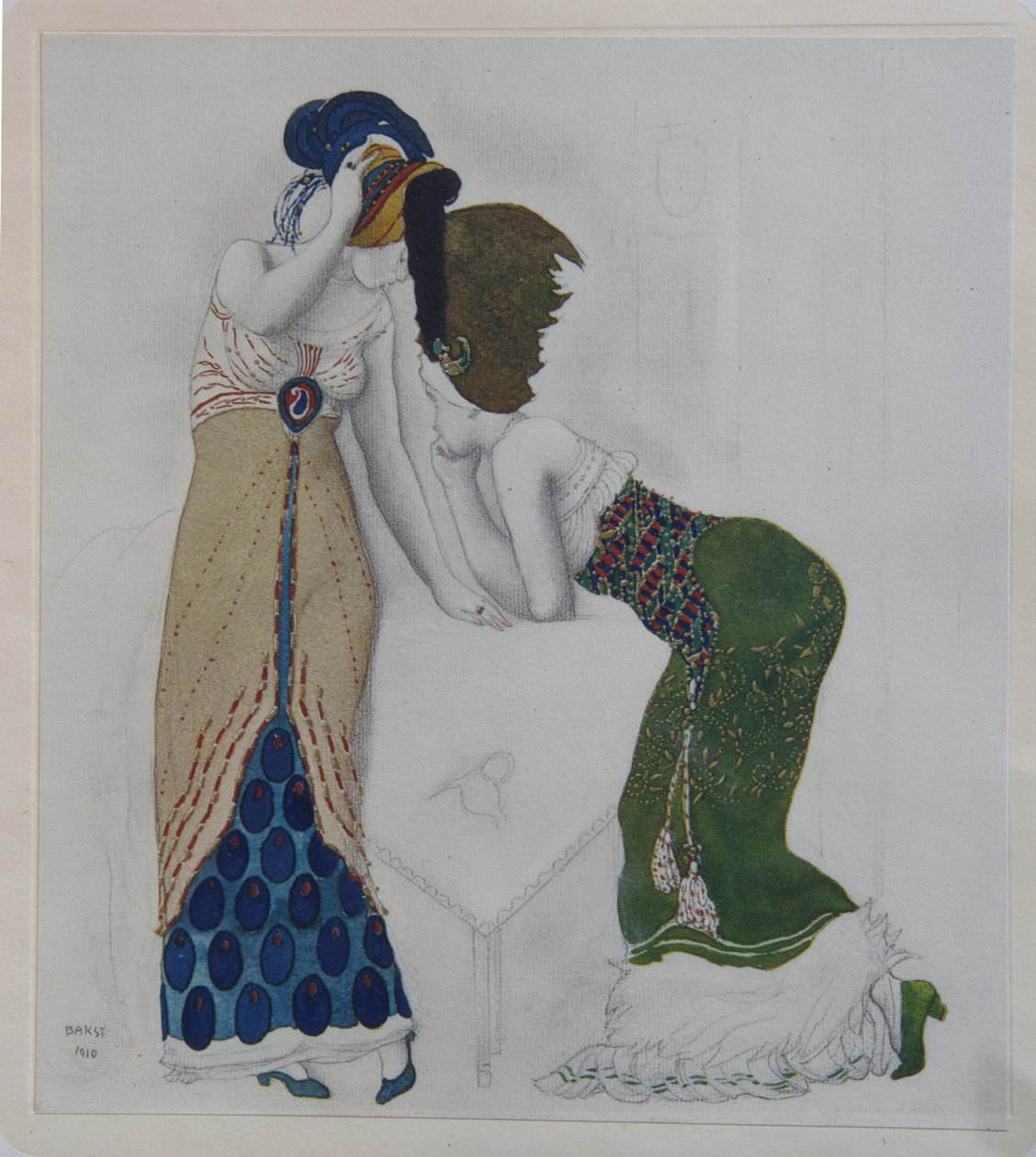 Mulher de vestido oriental, 1910 de Leon Bakst