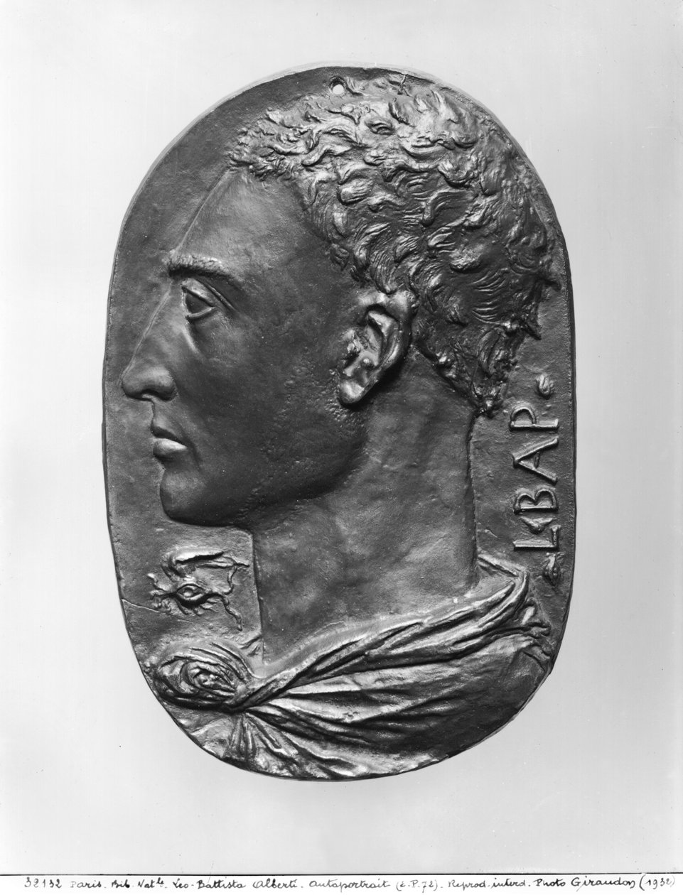 Medalhão auto-retrato (bronze) de Leon Battista Alberti