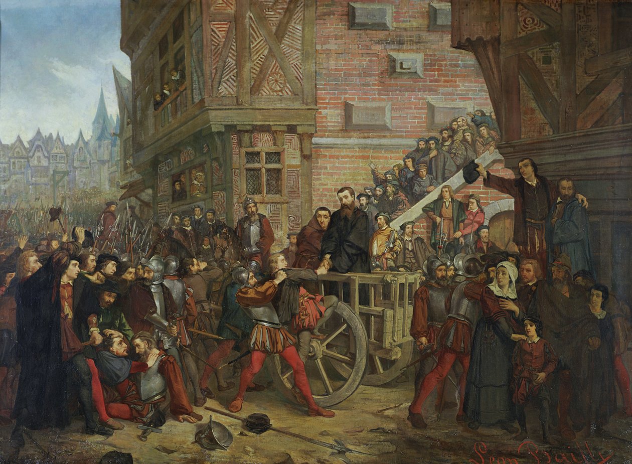Tortura de Etienne Dolet (1509-46) de Leon Charles Adrien Bailly