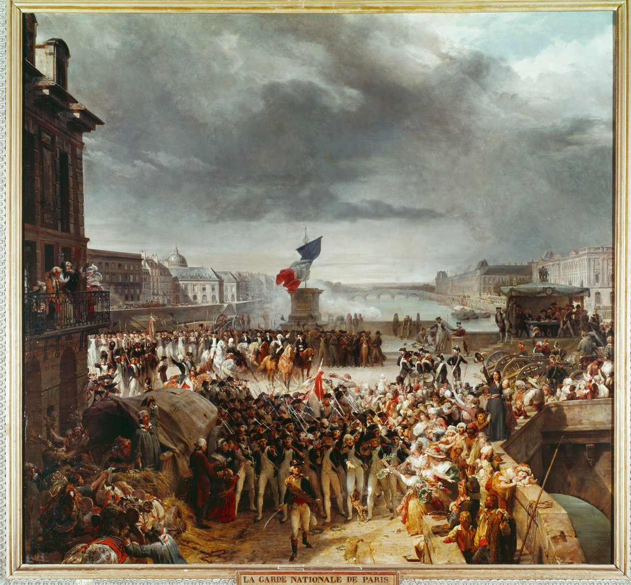 A Guarda Nacional de Paris parte para o Exército do Reno ... de Léon Cogniet