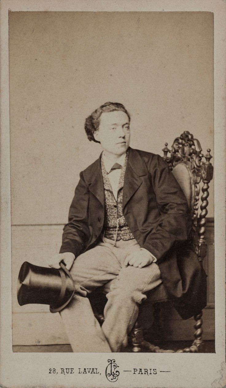 Retrato do compositor Louis Diémer 1843-1919, c. 1875. de Leon Cremiere