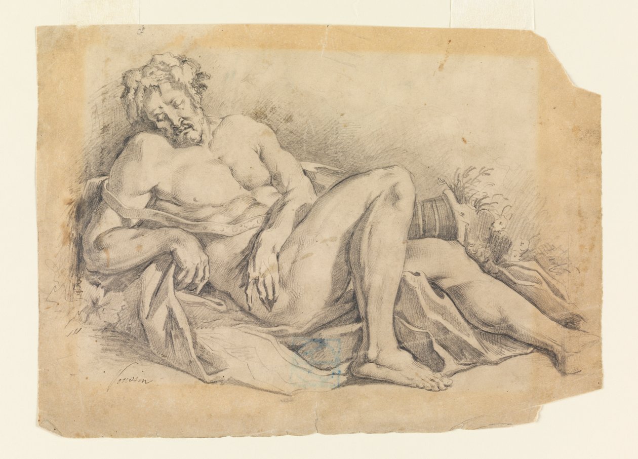 Baco dormindo (depois de Poussin) de Leon Dabo