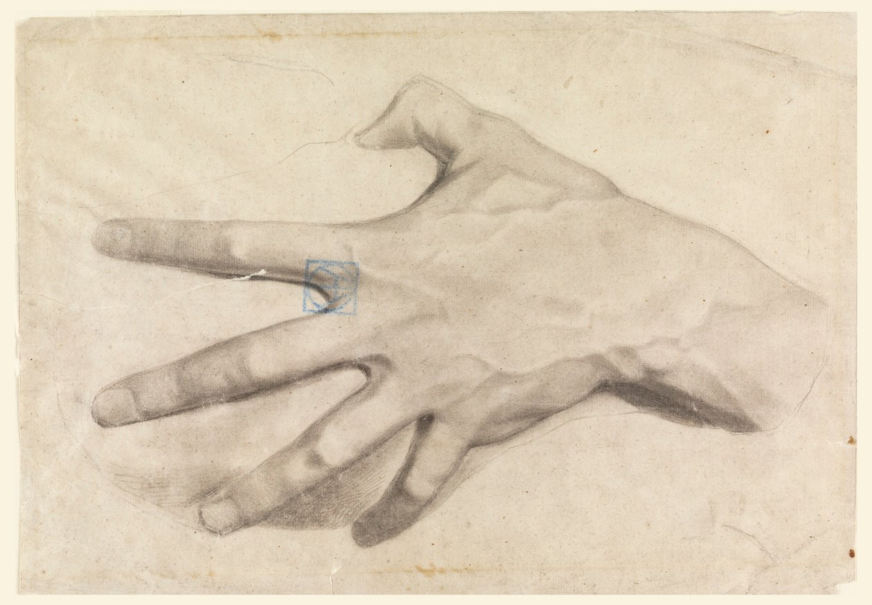 Desenho, Estudo de uma mão, 1881-92 de Leon Dabo