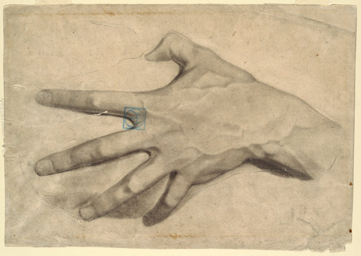 Desenho, Estudo de uma mão, 1881-92 de Leon Dabo