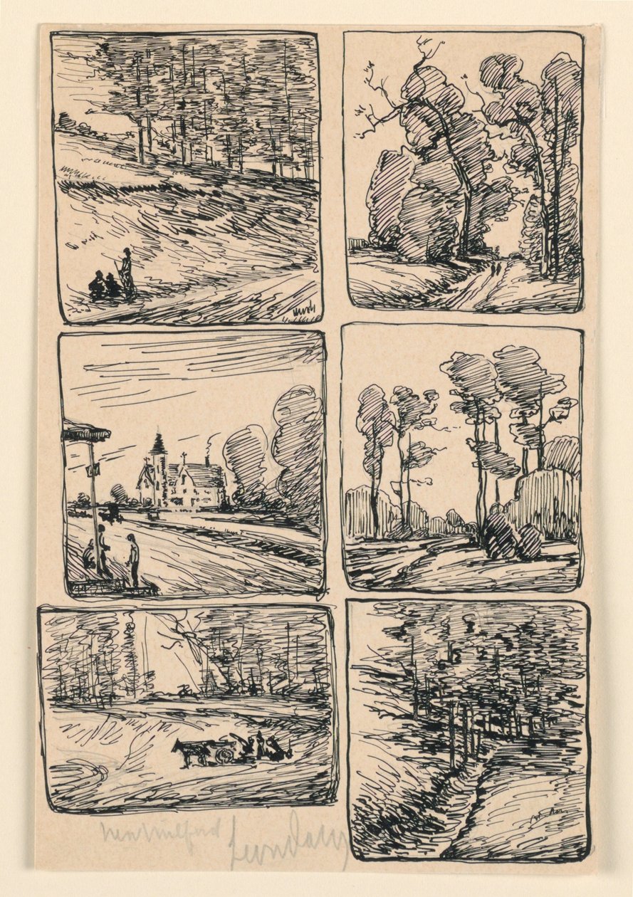 Seis estudos de paisagem, New Milford de Leon Dabo