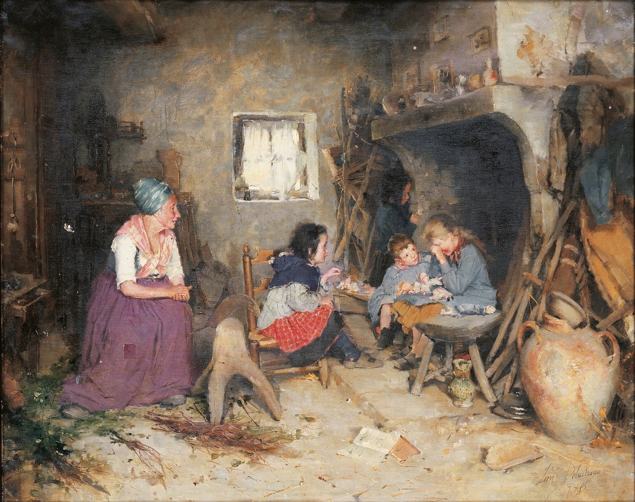 A boneca quebrada, 1885 de Leon Delachaux