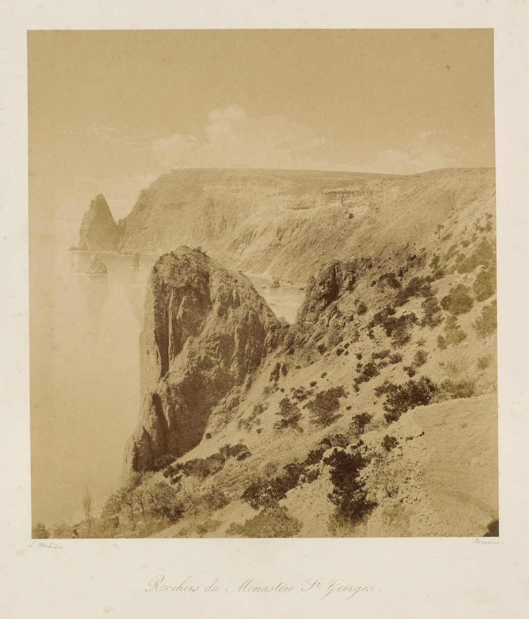 Os penhascos do Mosteiro de São Jorge (Rochers du Monastere St. Georges) de Leon Eugéne Méhédin