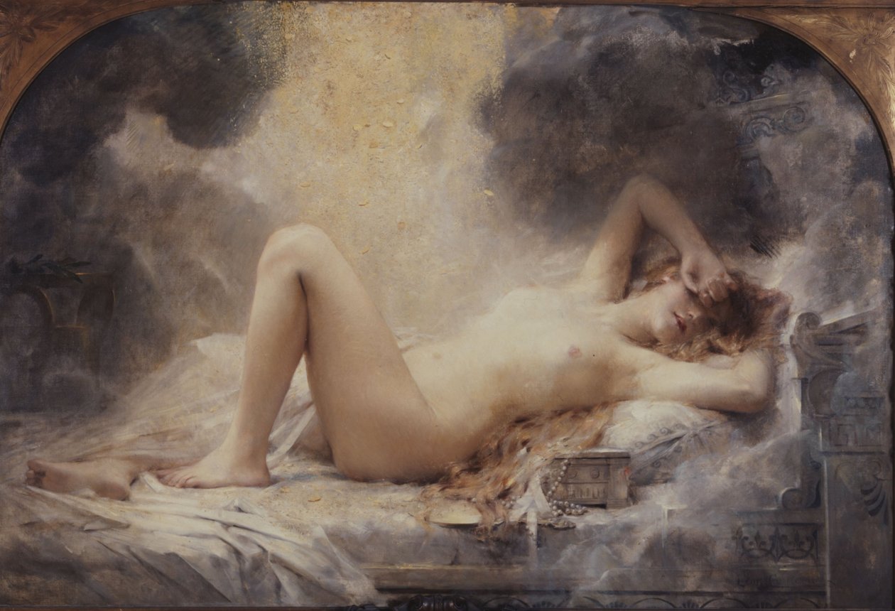 Chuva de Ouro, em 1907 (óleo) de Leon Francois Comerre