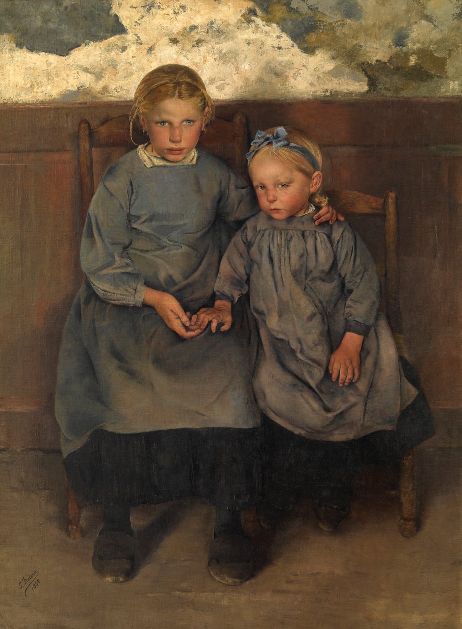 Duas Raparigas do País Valão de Leon Henri Marie Frederic