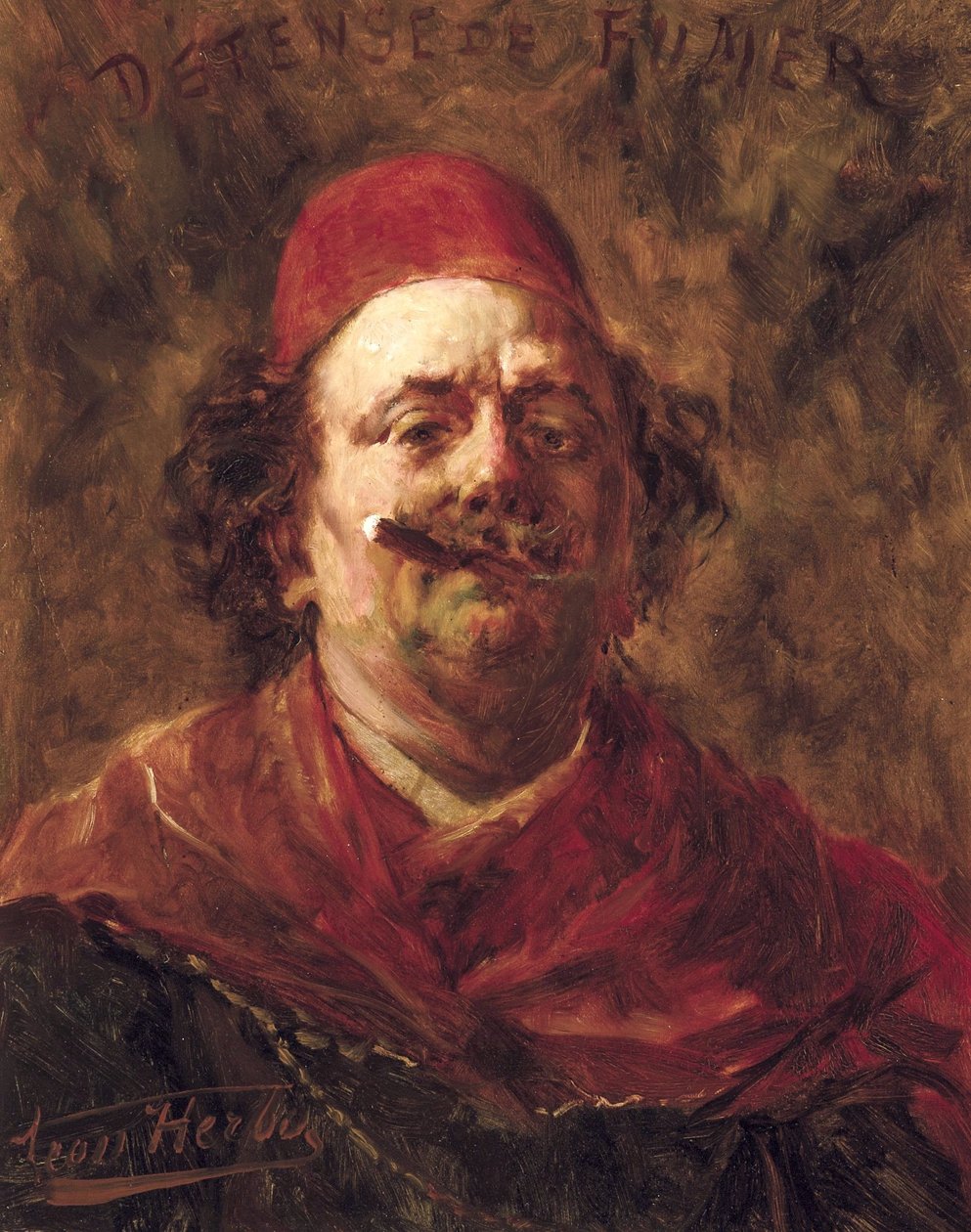 Proibido fumar (Autorretrato com fez de Leon Herbo