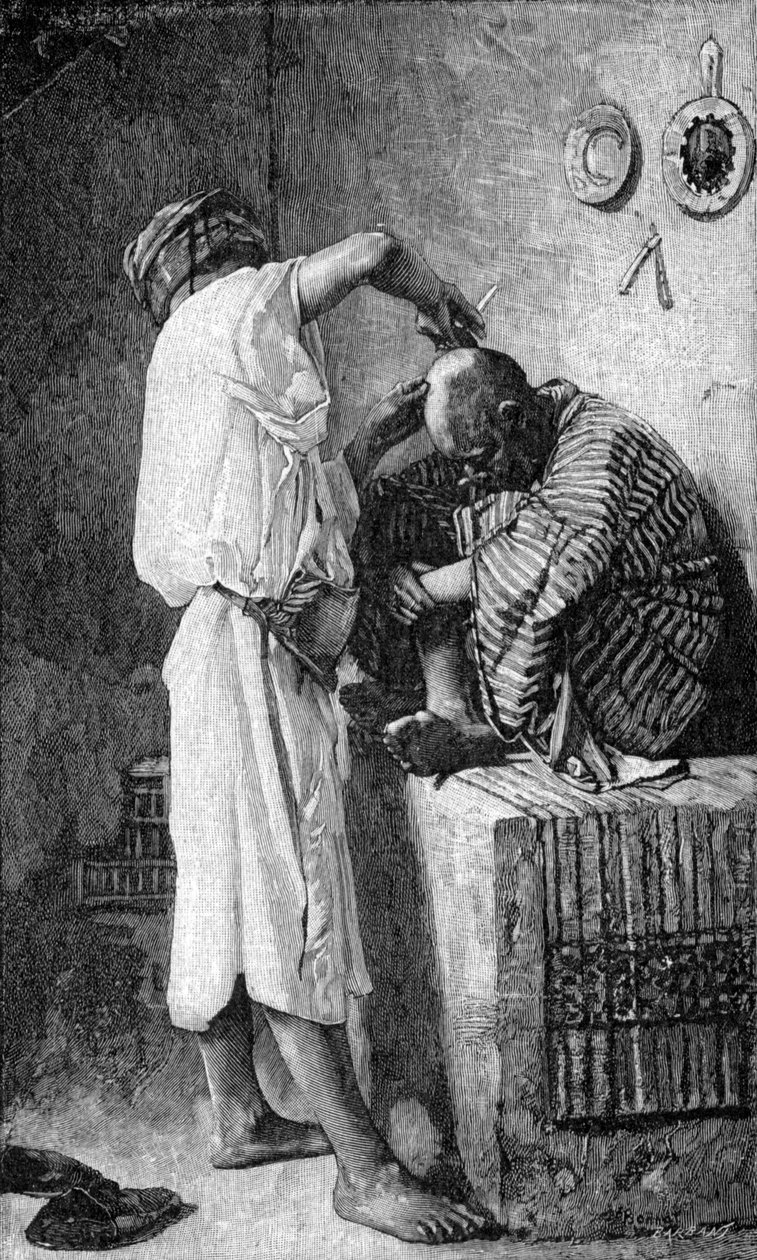 Um barbeiro em Istambul de Leon Joseph Florentin (after) Bonnat
