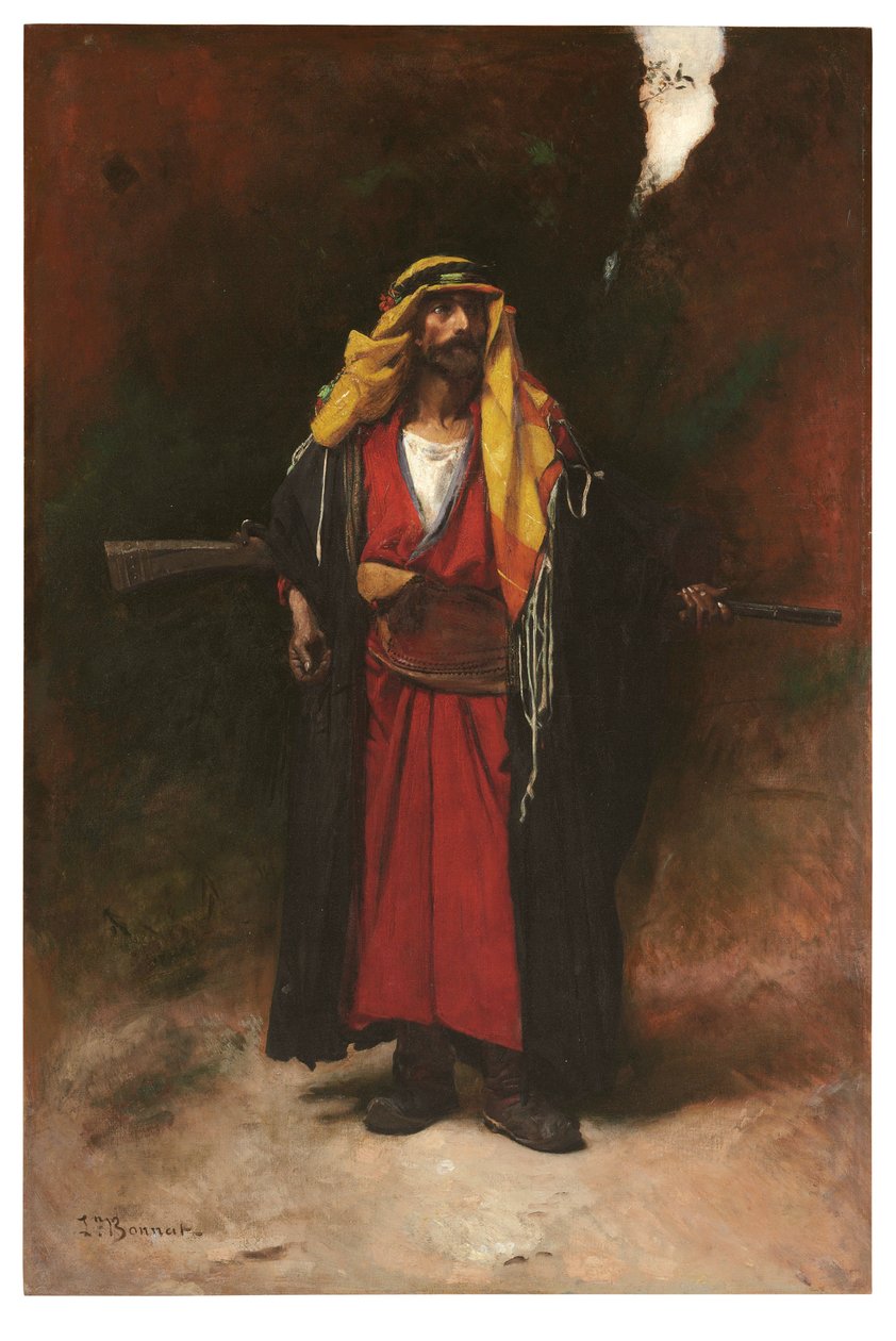 Uma Guarda Árabe (óleo sobre tela) de Leon Joseph Florentin Bonnat