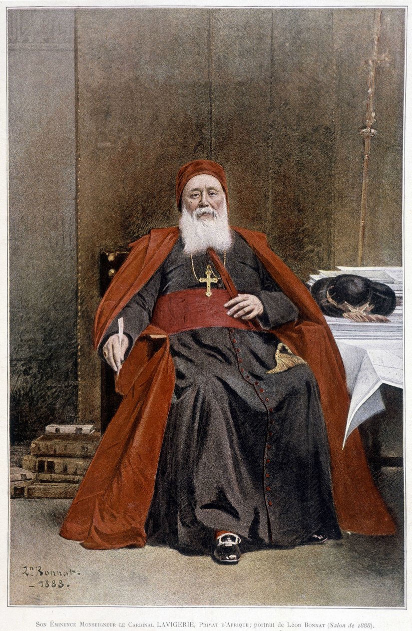 Cardeal Lavigerie, primata de África. Retrato feito por Leon Bonnat (salão de 1888). de Leon Joseph Florentin Bonnat