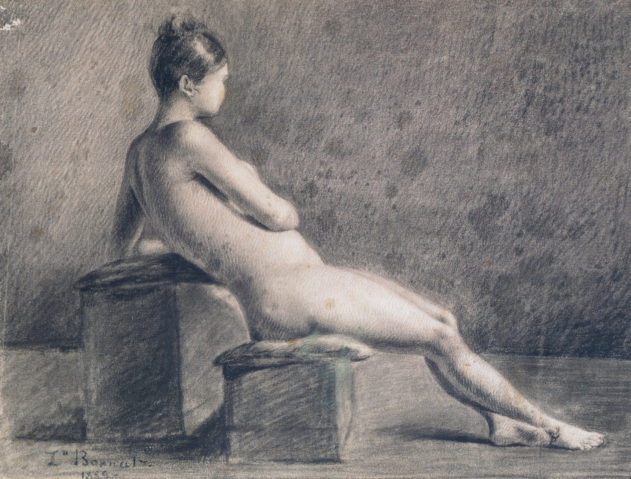 Modelo em Perfil, c1853-1922 de Leon Joseph Florentin Bonnat