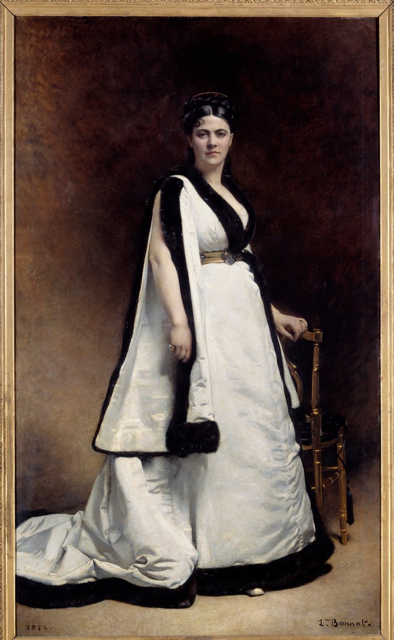 Portrait en pied de Madame Pasca (1835 - 1914) dramaturgo. Pintura de Leon Joseph Bonnat (1833 - 1922) de Leon Joseph Florentin Bonnat